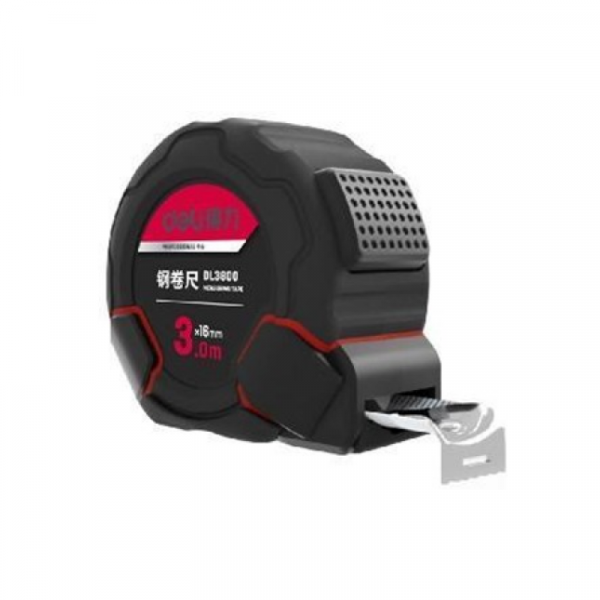 Рулетка Deli 3800 3 м/16 мм, черный