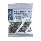 Скрепки, 22 мм, 100 шт., арт. С22-100 Пл