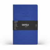 Блокнот А5 130*210 мм, 96 л., св-кремовый, лин. Essential Сobalt интегральн. обл. картон., синий, срез синий