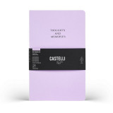 Блокнот А5 130*210 мм, 96 л., св-кремовый, лин. Essential Lilac интегральн. обл. картон., лиловый, срез лиловый
