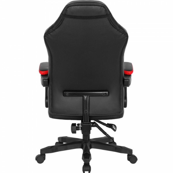 Кресло игровое Defender Cruiser черный/красный,эко.кожа,крестов.пластик, подставка 