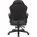 Кресло игровое Defender Cruiser черный/красный,эко.кожа,крестов.пластик, подставка 