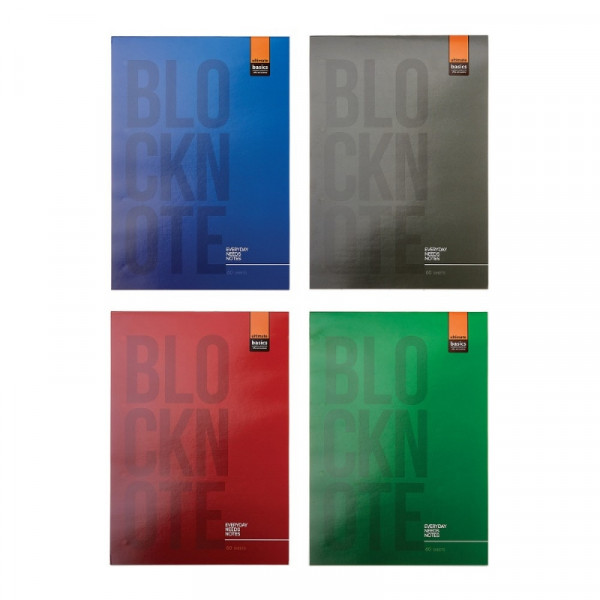 Блокнот A4 210*297 мм, 60 л., в клетку Ultimate Basics гибк. обл., ассорти