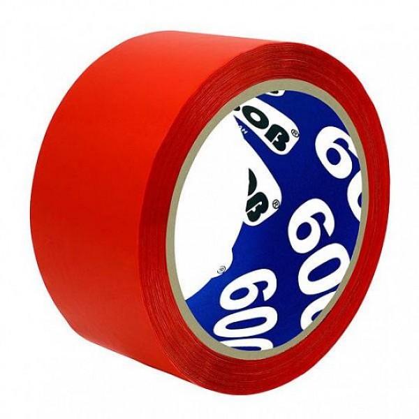 Лента упаковочная 48мм*66м, красная, UNIBOB 600 36, арт. 30268