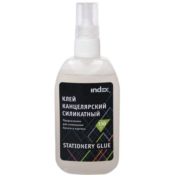 Клей силикатный INDEX, 110 гр, с дозатором, арт. ISG110