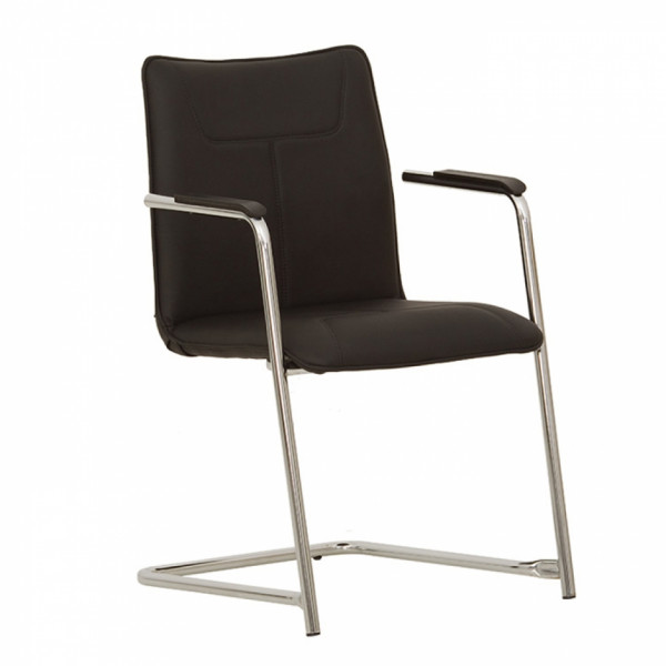 Стул д/посетителей NOWY STYL DeSILVA chrome ECO 28 экокожа, бордовый 