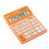 Кальк. наст. 12р. EM888A Deli оранжевый, пласт., 202,2*158,5*31,3 мм