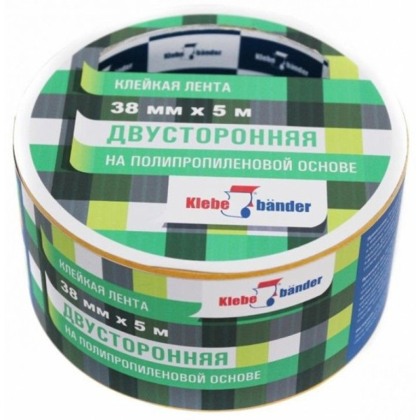 Клейк. лента двусторонняя 50 мм*10 м Klebebander полипропилен., белый Клейк. лента двусторонняя 50 мм*10 м Klebebander полипропилен., белый