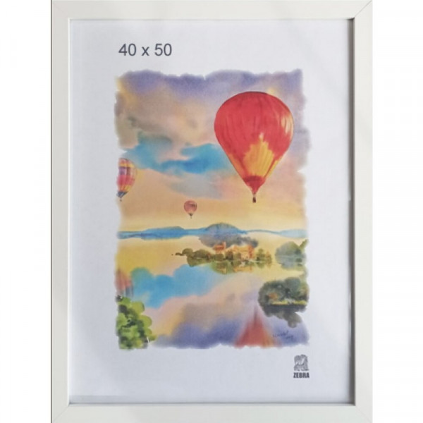 Фоторамка 40*50 см, 18 мм П2-200 Zebra МДФ, со стеклом, белый