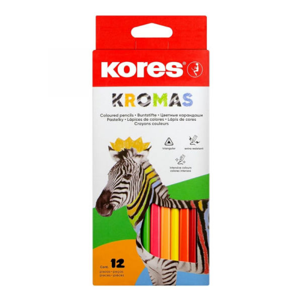 Цв. карандаши 12 шт. Kromas трехгран.