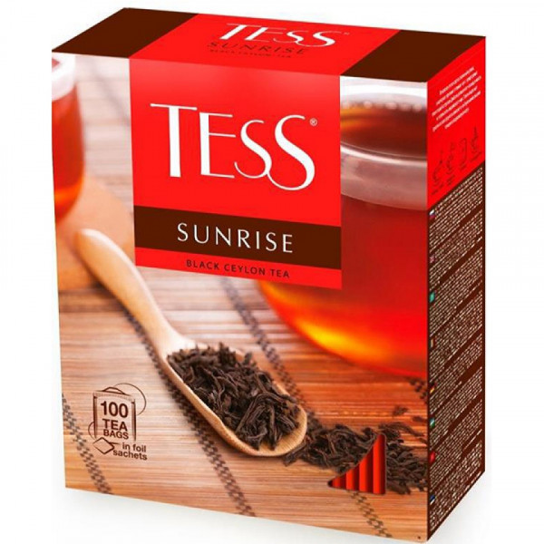Чай Tess 100 гр., черный, лист., Sunrise