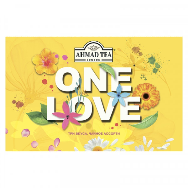 Чай Ahmad Tea 75 пак*1,5 гр., набор 3 вкуса, One Love Чай Ahmad Tea 75 пак*1,5 гр., набор 3 вкуса, One Love