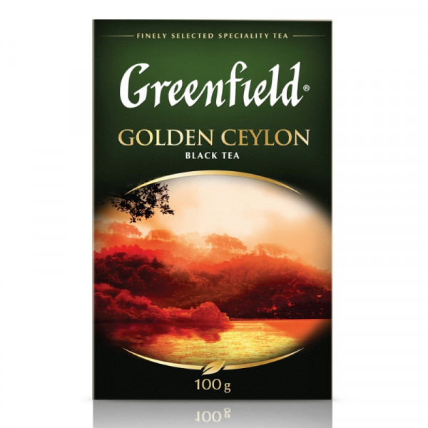 Чай Greenfield 100 гр., черный, байховый, Golden Ceylon
