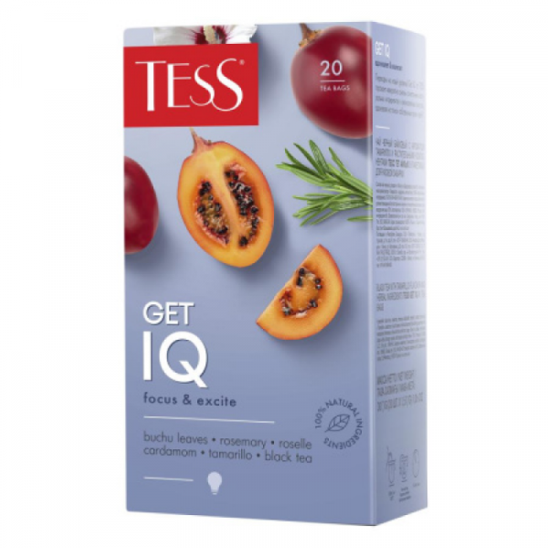 Чай Tess 20 пак*1,5 гр., черный, с ароматом тамарилло. Get IQ Чай Tess 20 пак*1,5 гр., черный, с ароматом тамарилло. Get IQ