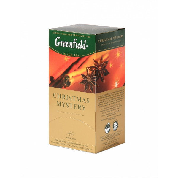 Чай Greenfield 25 пак*1,5 гр., черный, с пряностями и аром. цитрусов., Christmas Mystery