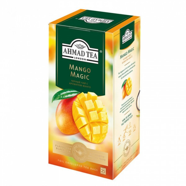Чай Ahmad Tea 25 пак*1,5 гр., черный, с ароматом манго, Mango Magic