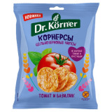 Чипсы Dr.Korner, 50 гр., цельнозерновые с томатом и базиликом Чипсы Dr.Korner, 50 гр., цельнозерновые с томатом и базиликом