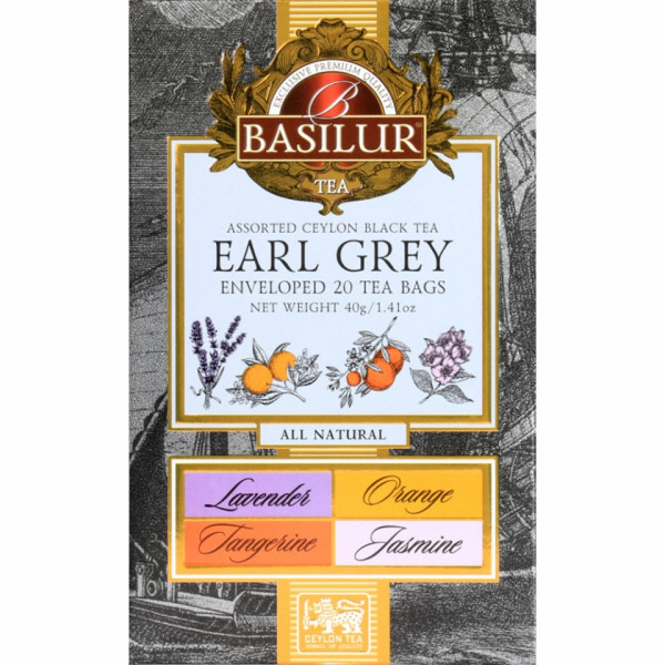 Чай Basilur 20*2 г., черный, ассорти 4 вкуса