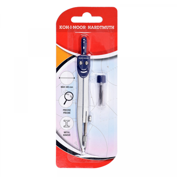 Циркуль Koh-i-noor 4901BL +грифели, блистер