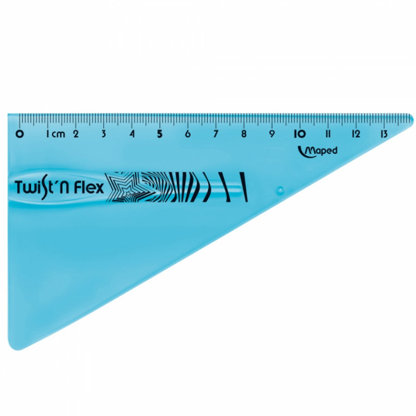 Линейка набор Twist'n Flex лин. 15 см+2 треуг. 30, 60 гр.+трансп. 180 гр., пласт., ассорти, блистер