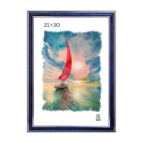 Фоторамка 21*30 см, 19 мм П3-311 Zebra пласт., со стеклом, синий Фоторамка 21*30 см, 19 мм П3-311 Zebra пласт., со стеклом, синий