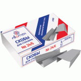 Скобы для степлера Attomex 24/6 1000 шт в картонной коробке, оцинкованные, 4141300 Скобы для степлера Attomex 24/6 1000 шт в картонной коробке, оцинкованные, 4141300