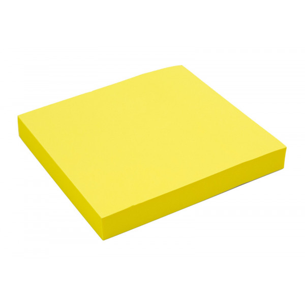 Клейкая бумага для заметок Sticky notes 76x76 мм, 100 листов, желтая неон