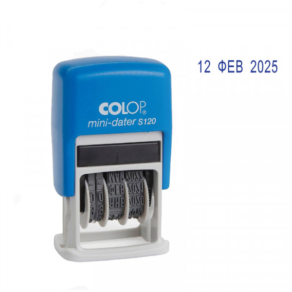 Датер ленточный Colop, пластик, 1стр., 3,8мм S 120/BL Bank