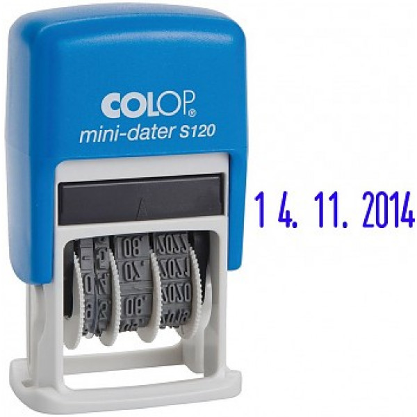 Датер ленточный Colop, пластик, 1стр., 3,8мм S 120/BL Bank
