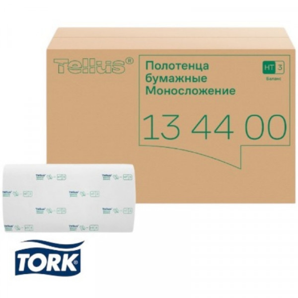 Полотенца бумажные Tellus Синглфолд Баланс листовые, 1-сл., 250 листов, H3