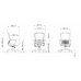 Кресло д/персонала SitZone U-069B сетка/ткань, черный, крестов. хром, 2 шт/упак