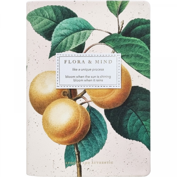Ежедневник датир. А5 140*200 мм, 352 стр., тонир. Flora мягк. обл., кожзам., розовый 2026
