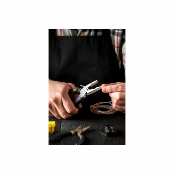 Длинногубцы Deli HS HT2007C 180 мм, Soft Touch, оранжевый