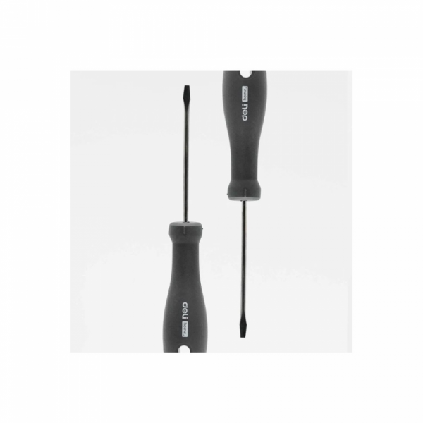 Отвертка Deli HS EHT1103 SL3*75 мм, Soft Touch, черный