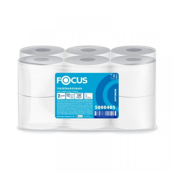 Бумага туалетная Focus Optimum 150м, 2 слоя, 100 целлюлоза