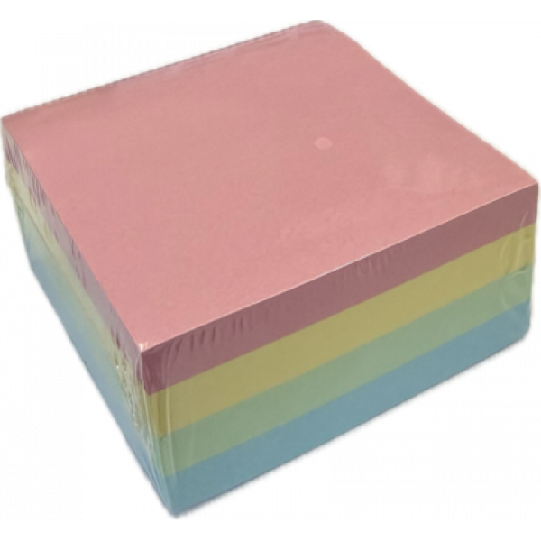 Клейкая бумага для заметок Sticky notes 76x76 мм, 400 листов, 4 пастельных цвета