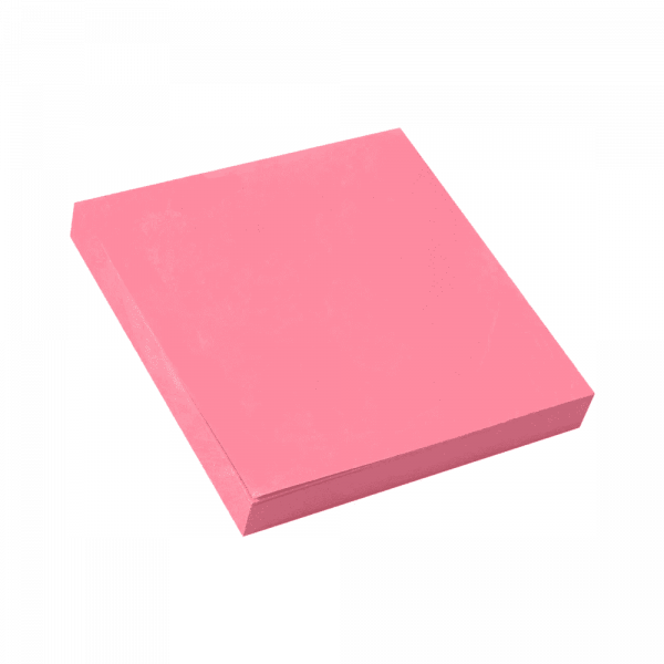Клейкая бумага для заметок Sticky notes 76x76 мм, 100 листов, розовая неон