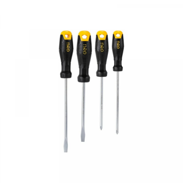 Набор отверток Deli YS EDL620004 4 шт, SL5x100, SL6x150, PH1x100, PH2x150
