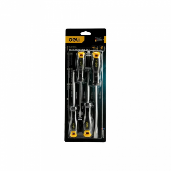 Набор отверток Deli YS EDL620004 4 шт, SL5x100, SL6x150, PH1x100, PH2x150