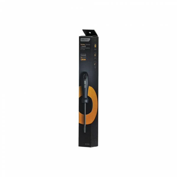 Отвертка Deli HS EHT1106 SL6*150 мм, Soft Touch, черный