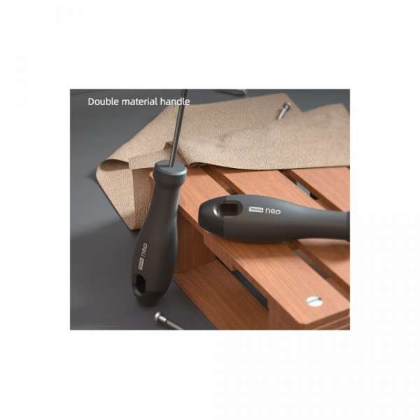 Отвертка Deli HS EHT1103 SL3*75 мм, Soft Touch, черный