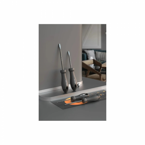 Набор отверток Deli HS HT1004 4 шт. PH1*100,PH2*150,SL5*100, SL6*150, Soft Touch, черный