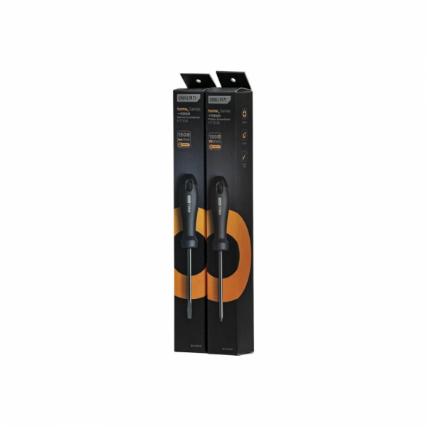 Отвертка Deli HS EHT1206 PH2*150 мм, Soft Touch, черный