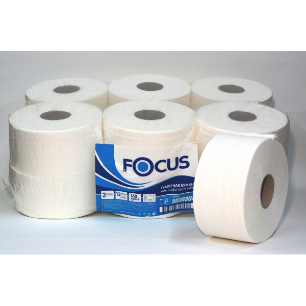 Бумага туалетная FOCUS мини рулон 168м., 2сл., арт.5036904