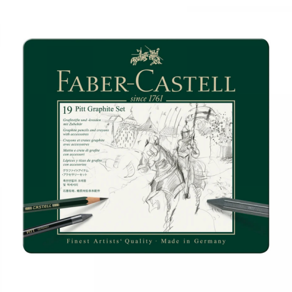 Карандаш чернографитный Castell 9000 19 шт в металлическом футляре Карандаш чернографитный Castell 9000 19 шт в металлическом футляре