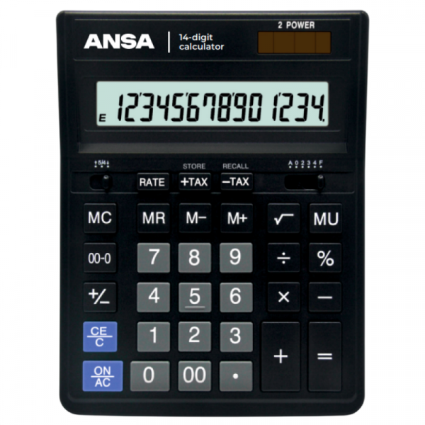 Кальк. наст. 14р. AN554S Ansa черный 206*157*32 мм Кальк. наст. 14р. AN554S Ansa черный 206*157*32 мм