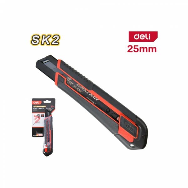 Нож строительный Deli RS EDL025G 25 мм, универсальный