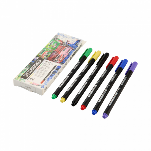 Ручка капиллярная Sketchmarker Artist fine pen Main набор 6 шт.