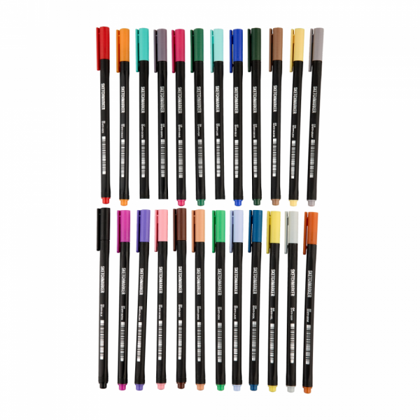 Ручка капиллярная Sketchmarker Artist fine pen Studio набор 24 шт.