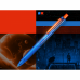 Ручка шарик/автомат Space Up Cyber 0,7 мм, пласт., фиолетовый/зеленый, стерж. синий